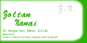 zoltan nanai business card